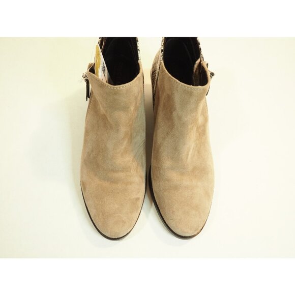 Cole Haan Snakeskin Tan Suede Zipper Ankle Boots, Size 7 (US) - Picture 5 of 10